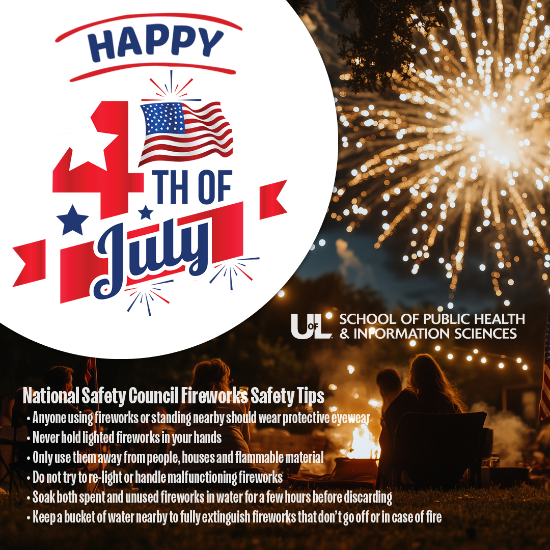 UofL Public Health (@ulsphis) on Twitter photo Happy 4th of July, everyone! 🎆
Stay safe and enjoy the celebrations—check out these helpful firework safety tips from <a href="/NSCsafety/">National Safety Council</a>. 🎇 🎆 ❇️ bit.ly/4nuWXyS Happy 4th of July, everyone! 🎆
Stay safe and enjoy the celebrations—check out these helpful firework safety tips from <a href="/NSCsafety/">National Safety Council</a>. 🎇 🎆 ❇️ bit.ly/4nuWXyS
