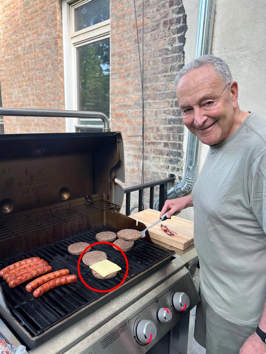 Chuck Schumer has been at this truck stop all day figuring out why his burgers wouldn’t cook!
