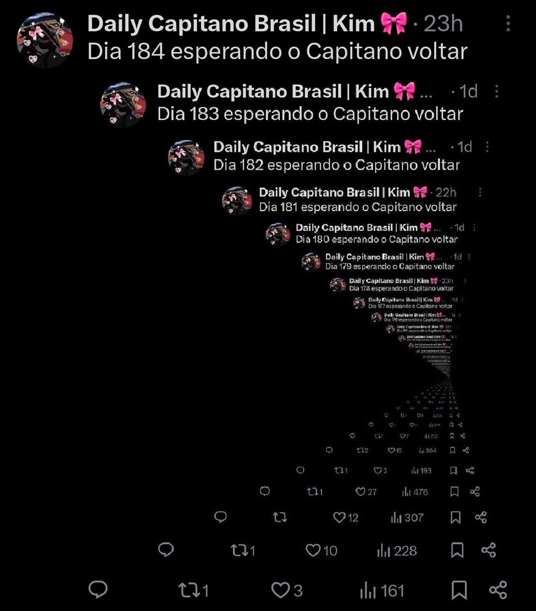 Dia 185 esperando o Capitano voltar