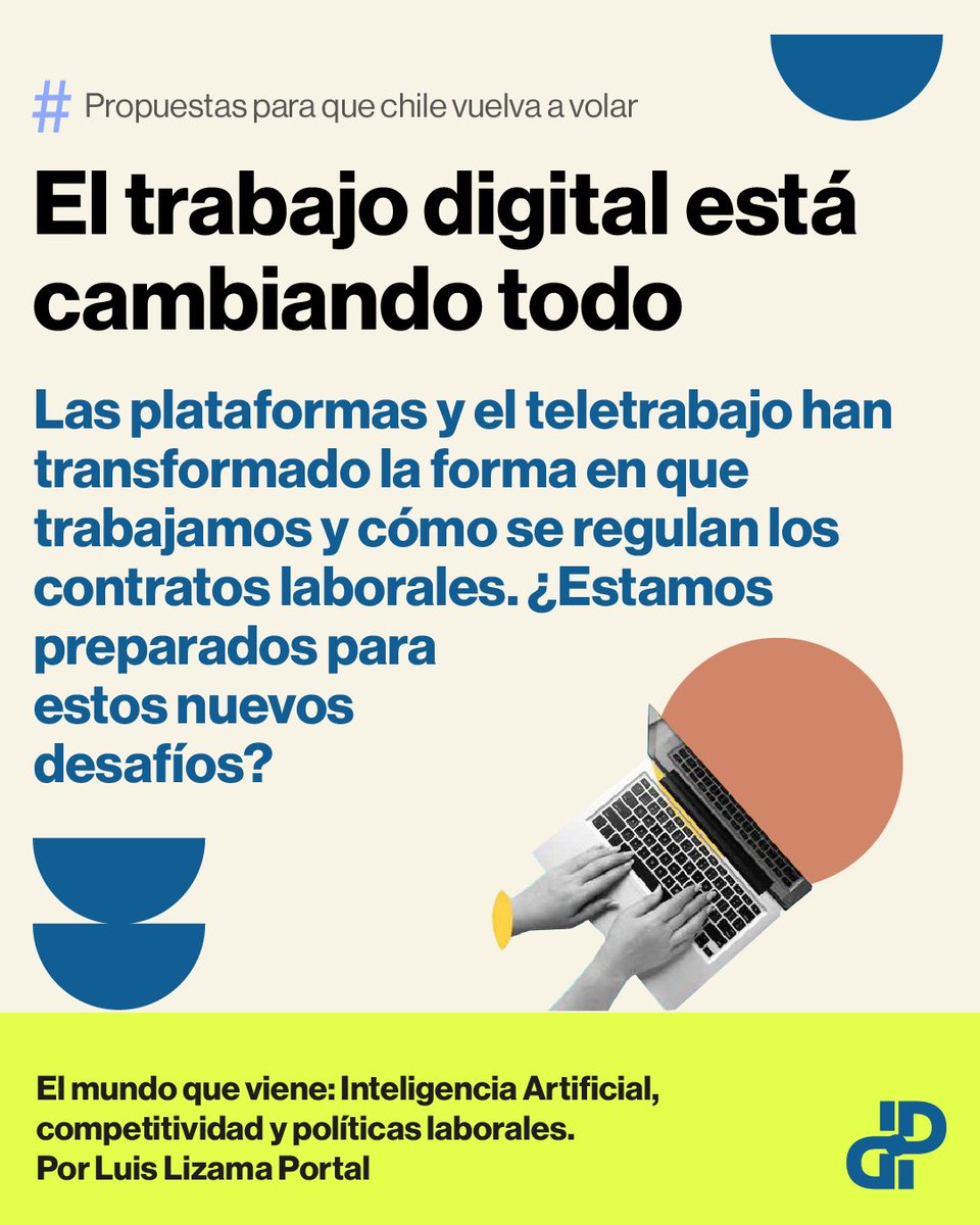 cedypchile's tweet photo. 📢 #PropuestasParaQueChileVuelvaAVolar
💻Revisa la primera propuesta, por Luis Lizama Portal. El trabajo digital está cambiando el panorama en Chile. ¿Estamos listos para enfrentar estos nuevos desafíos?
Link en bio 🔗 https://t.co/eqgiheyNBN
