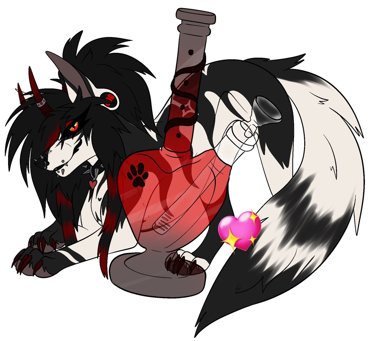 Just a girl and her bong :3 
.
Art I did for myself uwu