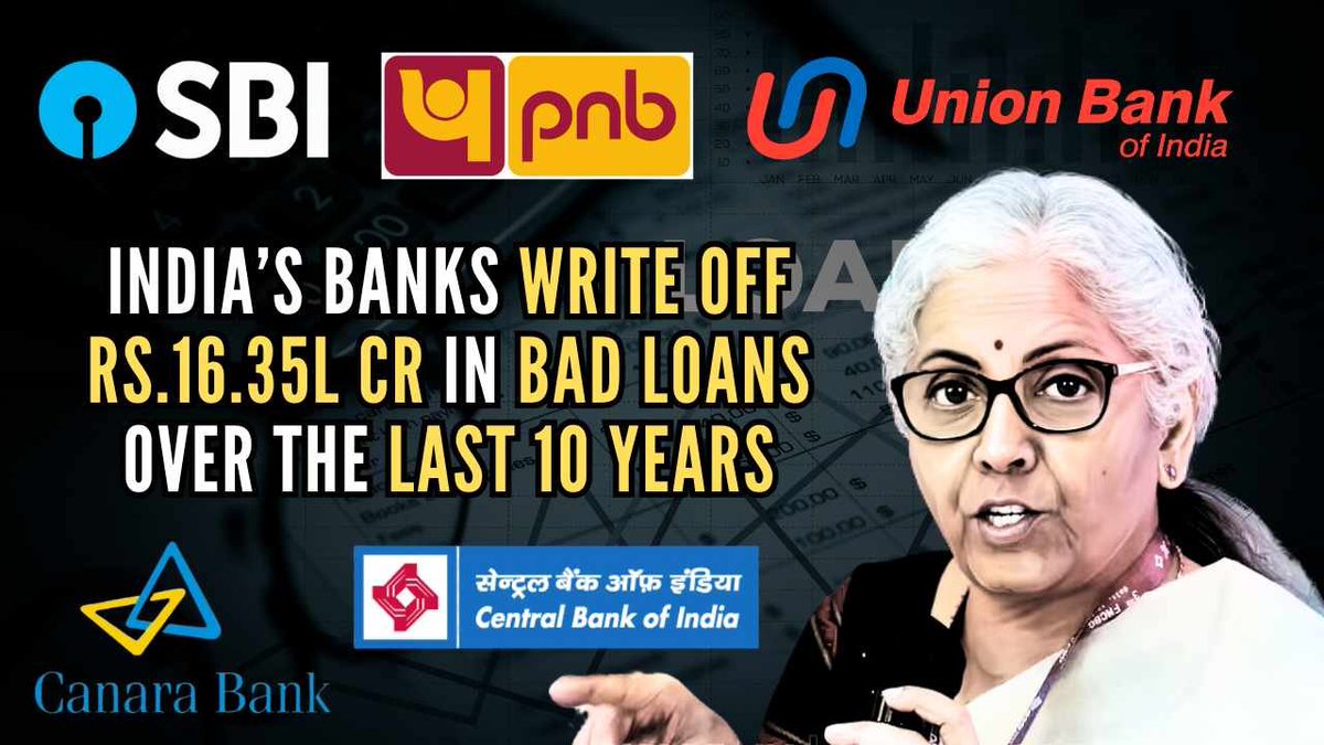 ₹16.35 lakh crore in bad loans written off by banks in 10 years! 

Why is the Modi govt shielding big corporate defaulters? 

Name them! Taxpayers fund bank bailouts while farmers face loan harassment. 
Transparency now! 

#NPACrisis #BankWriteOffs