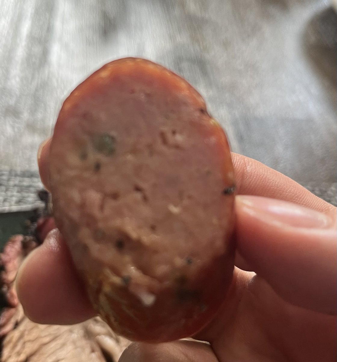 My latest brisket, and my first stab at Dayne Weaver’s JC Sausage ⁦<a href="/MeatChurch/">Meat Church ™</a>⁩ ⁦<a href="/TraegerGrills/">Traeger Grills</a>⁩