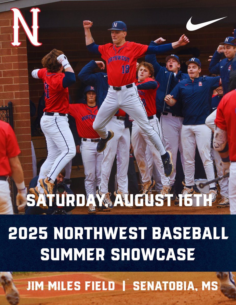 Northwest Baseball (@nwccbaseball) on Twitter photo Our summer showcase will be here soon & we want to see YOU there!
Pre-Registration Link:
forms.gle/RjqhVuiXS8TUKw…
Questions: email dcarlini@northwestms.edu
Cost: $80
#ALLN | #RangerUp Our summer showcase will be here soon & we want to see YOU there!
Pre-Registration Link:
forms.gle/RjqhVuiXS8TUKw…
Questions: email dcarlini@northwestms.edu
Cost: $80
#ALLN | #RangerUp
