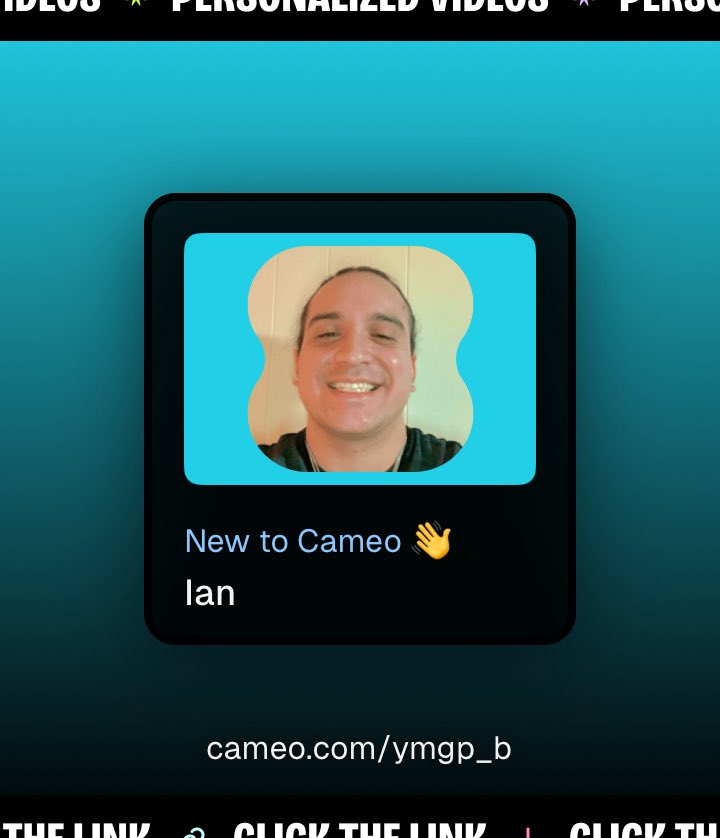 IanYmgp's tweet image. I’m now on cameo! Hit me up for personalized videos, happy birthdays, advise and more! v.cameo.com/e/k134yJhPJUb