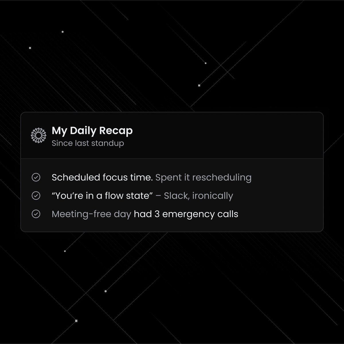 OneHorizonAI's tweet photo. Tried to tame the chaos with some “focus
time.” Spoiler: chaos won. 🤡⌛️
How often does your “focus time” turn into a wild ride?
🎢🙃
#MyDailyRecap #WorkFromHomeLife #DevHumor
#EngineeringLife #OneHorizon #BuildInPublic
#OopsDrivenDevelopment https://t.co/SWMRKPRAkP
