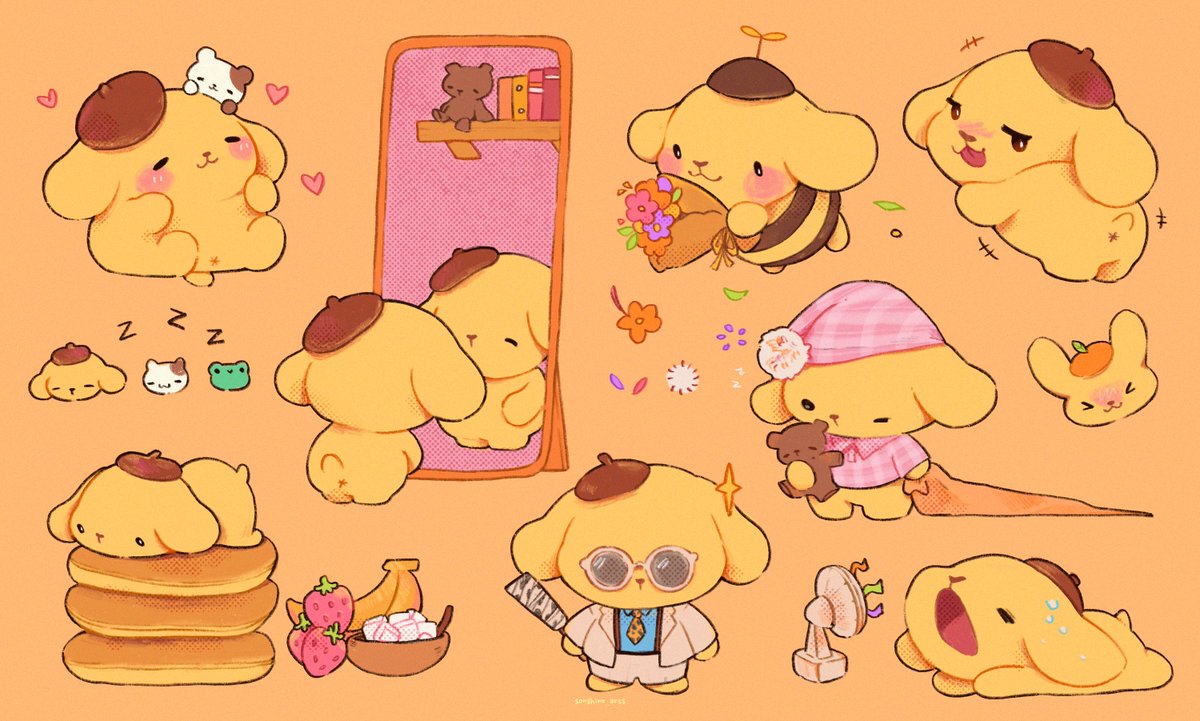 sonshine_arts's tweet image. i've not doodled silly things in so long raaaahhh 😩 please enjoy our reigning champion pompompurin 👑
#pompompurin #doodles #digitalart #sanrio
