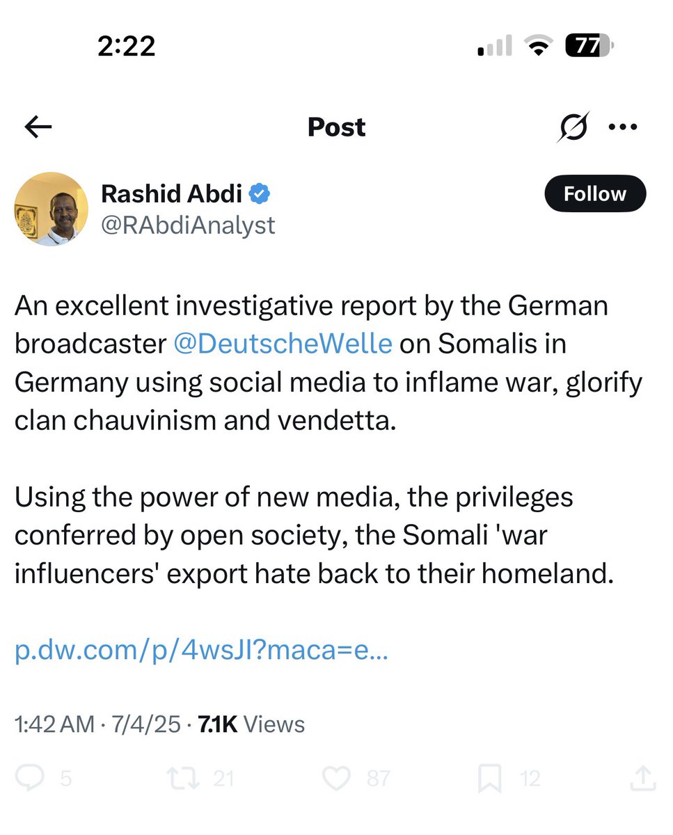 YassSomali's tweet photo. It’s increasingly clear that the @SahanResearch cartel played a central role in the smear campaign targeting #Ayub and #Yaqub. This aligns with far-right #German parties agendas that vilify immigrants—especially the Somali community.
Since the shutdown of @USAID operations under the Trump administration, @Dibjir has sought new financiers to continue his war-profiteering efforts in the Horn of Africa, with a particular focus on destabilizing Somalia.
In 2023, @_MarielMueller collaborated with @SahanResearch in a coordinated disinformation campaign aimed at delegitimizing @SSCKhaatumo and silencing unionist voices.
#Somalia #HornOfAfrica #Disinformation