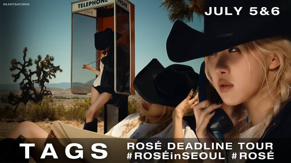 #RGU_Tags | Blackpink Deadline Tour In Seoul

Tagline : ROSÉ DEADLINE TOUR 
Hashtag1: #.ROSÉinSEOUL
Hashtag2: #.ROSÉ
Hashtag3: #.BLACKPINK (optional)
Date/Time: July 5 2025 @ 7PM KST ET 

Trending begins one hour before concert! 
Save your drafts and cheer loudly for ROSÉ!
Let's