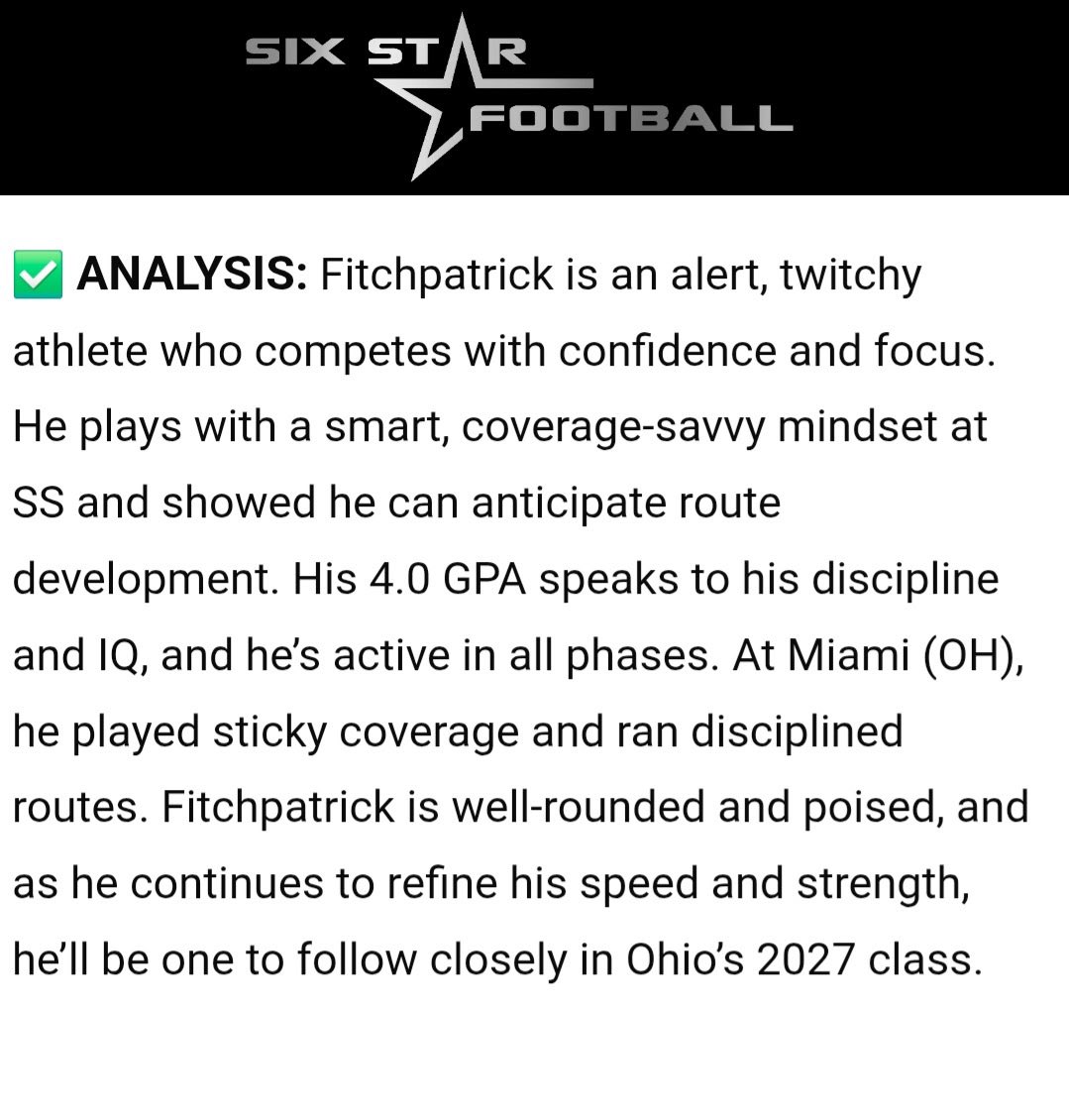 Jackson Fitchpatrick (@jfitchpatrick_) on Twitter photo Thank you <a href="/sixstarfootball/">Six Star Football | PLUS+</a> 
for the write up from the <a href="/MiamiOHFootball/">Miami Football</a> camp!!!
<a href="/jtorski/">Jon Torski</a> <a href="/CardscoachScott/">Scott Gordon</a> 
<a href="/TWHSpics/">TWHS pics</a> <a href="/TWHSFootball/">TWHS Football</a> Thank you <a href="/sixstarfootball/">Six Star Football | PLUS+</a> 
for the write up from the <a href="/MiamiOHFootball/">Miami Football</a> camp!!!
<a href="/jtorski/">Jon Torski</a> <a href="/CardscoachScott/">Scott Gordon</a> 
<a href="/TWHSpics/">TWHS pics</a> <a href="/TWHSFootball/">TWHS Football</a>