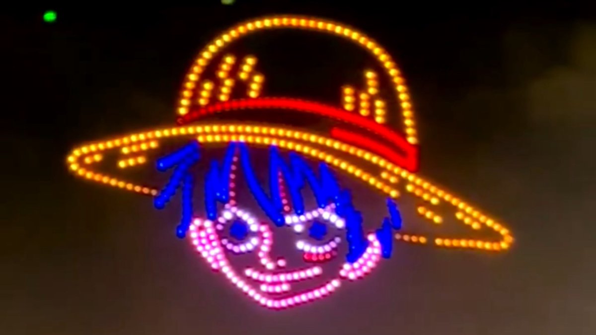 luffyscenes's tweet photo. Luffy in the drone show at the Dodgers game last night 🔥

#DodgersxONEPIECE #ONEPIECE https://t.co/4J04gZJ4CO