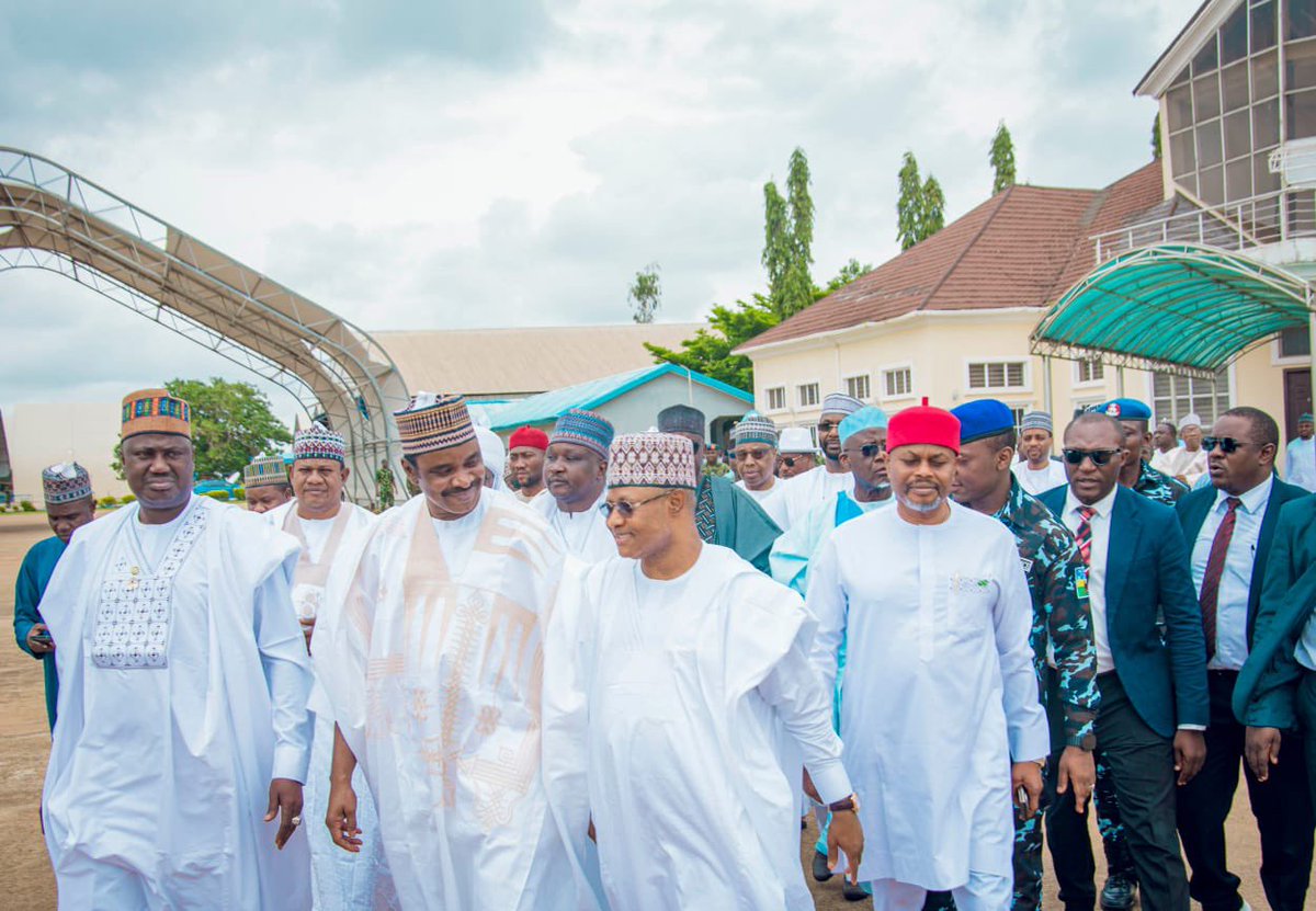 Today, alongside His Excellency, the Vice President, Senator Kashim Shettima, GCON, and host of other well wishers, we joined my friend and brother, the Honourable Minister of Transportation, Senator Saidu Ahmed Alkali, on the occasion of the wedding Fatiha of his son, Faruk
