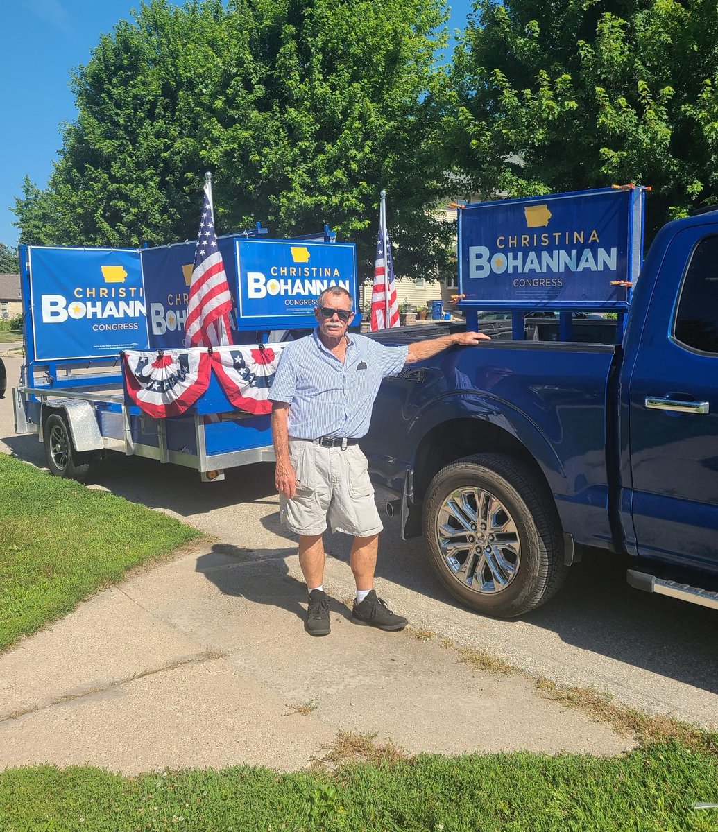 BohannanIowa's tweet image. Cedar County representing today! Happy birthday, America! I look forward to fighting for our rights and freedoms in Congress.