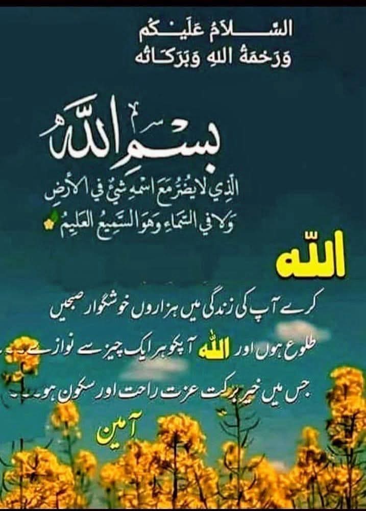 السلام علیکم صبح بخیر