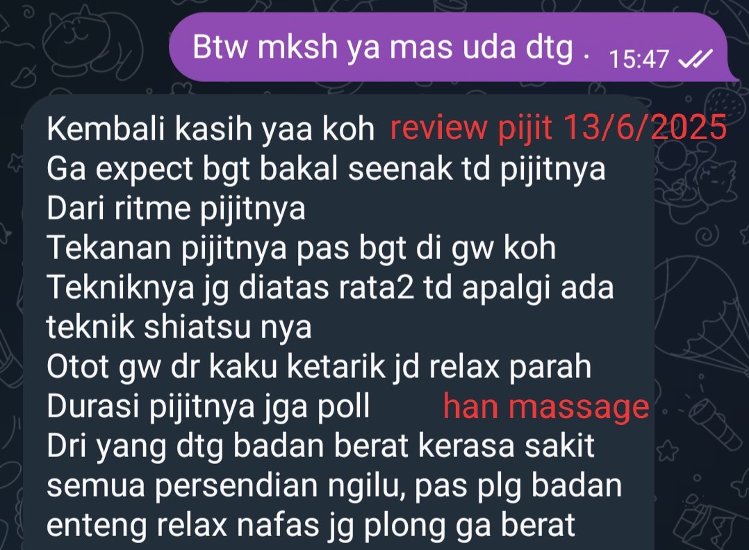 Han5om3_MrP7it's tweet image. Review review mewakili kualitas pijit kita.
Jgn pernah ragu ,dtg aja lalu buktikan,anda akan merasa nyaman,rileks dan pegel pegelny hilang.hati senang,pulang pun bahagia.Lokasi jti bening 
Bisa juga outcall
#pijitmanly 
#pijitlakilaki 
#pijitbekasi 
#pijitdewasa 
#pijitjatibening