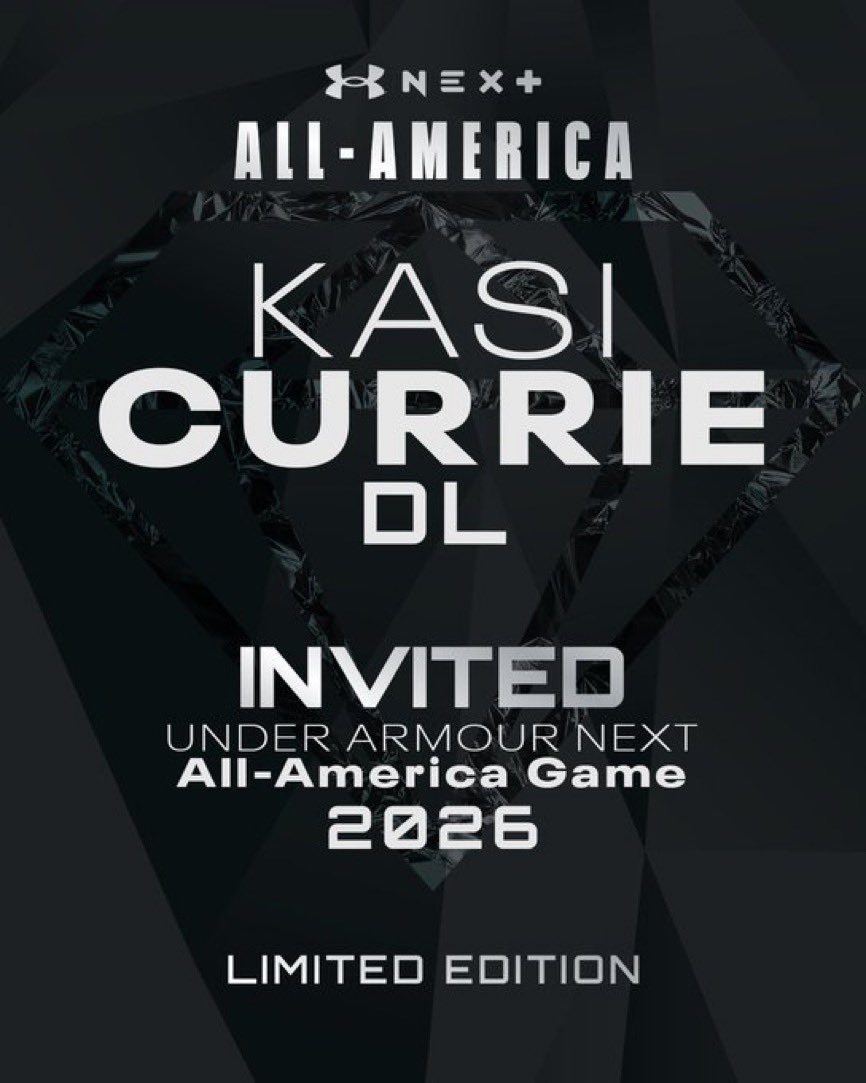 _KasiCurrie's tweet image. Very blessed to receive an invite to the UA Next All American game @DemetricDWarren @UANextFootball @TheUCReport @adamgorney @GregBiggins @ChadSimmons_ @SierraCanyonFB @BBTATHLETICS @GSGManagement #lesswork