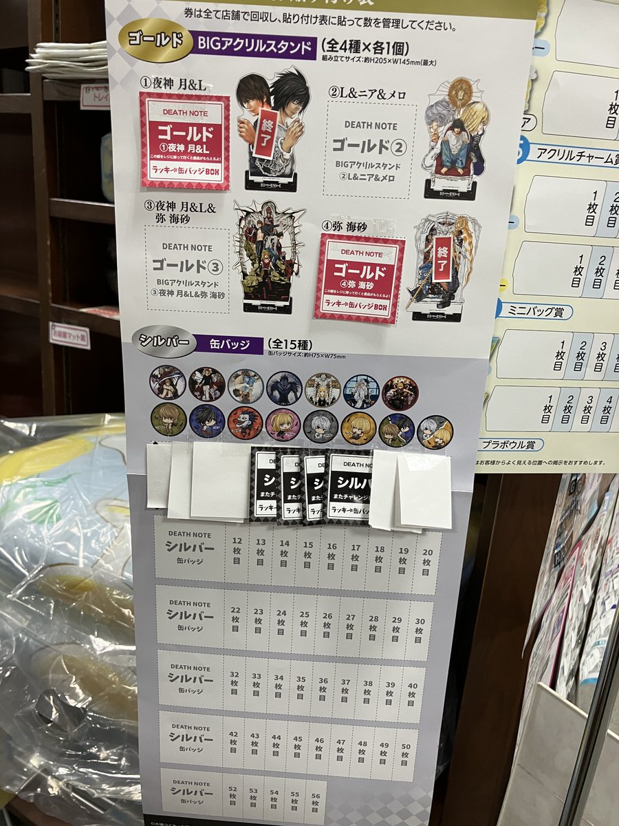 くじ販売】 クラックス「【再販】DEATH NOTE ラッキー缶バッジBOX」500