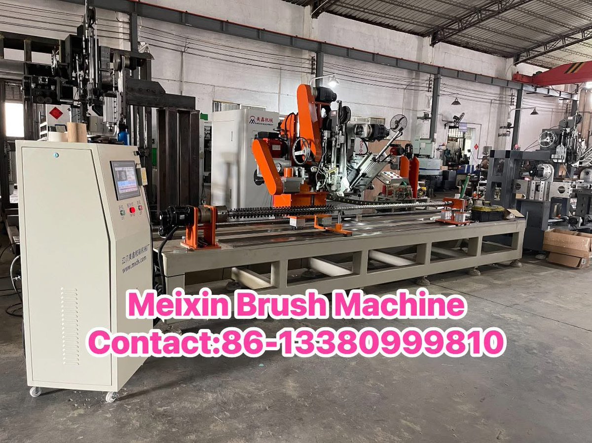 MeixinCrystal's tweet image. Power Up Your Productivity!
Meet the multi-purpose solution trusted by manufacturers worldwide…

🛠️ Meixin’s 2-Axis Brush Machine (1 Drilling, 1 Tufting, 1 Trimming) is built for roller, flat &amp;amp; disc brushes.
Efficient. Reliable. Versatile.

#brush #brushmaking #brushmachine