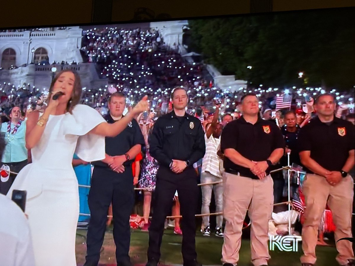 Capitol Fourth on PBS singles out first responders including Capitol Police for recognition. USA.