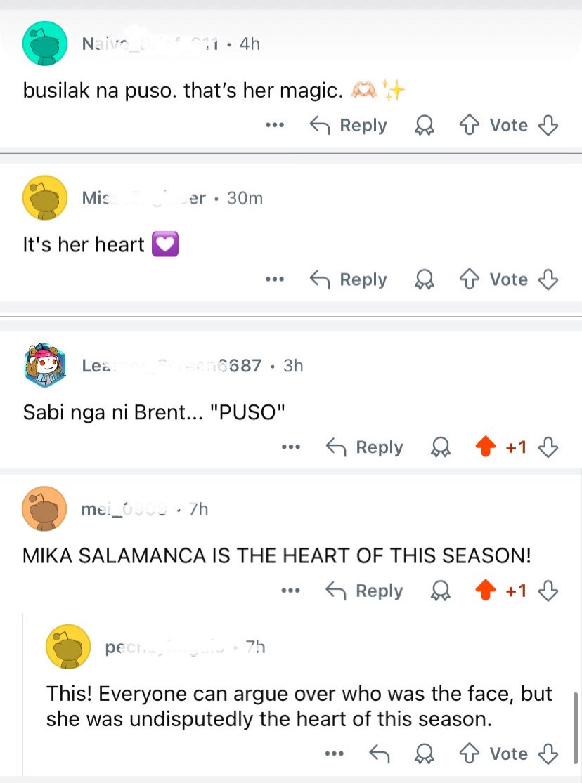 and finally, i found the most beautiful answer to the question, "anong salamanca meron si mika?" 

after all, it has always been her "heart" that captured the people around her. 

we see you, mika! we know who you are now ❤️‍🩹
