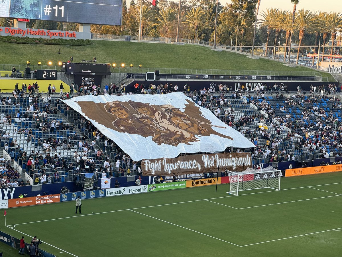 “Fight Ignorance, Not Immigrants”

A message from the ACB supporters group. 

#LAGalaxy