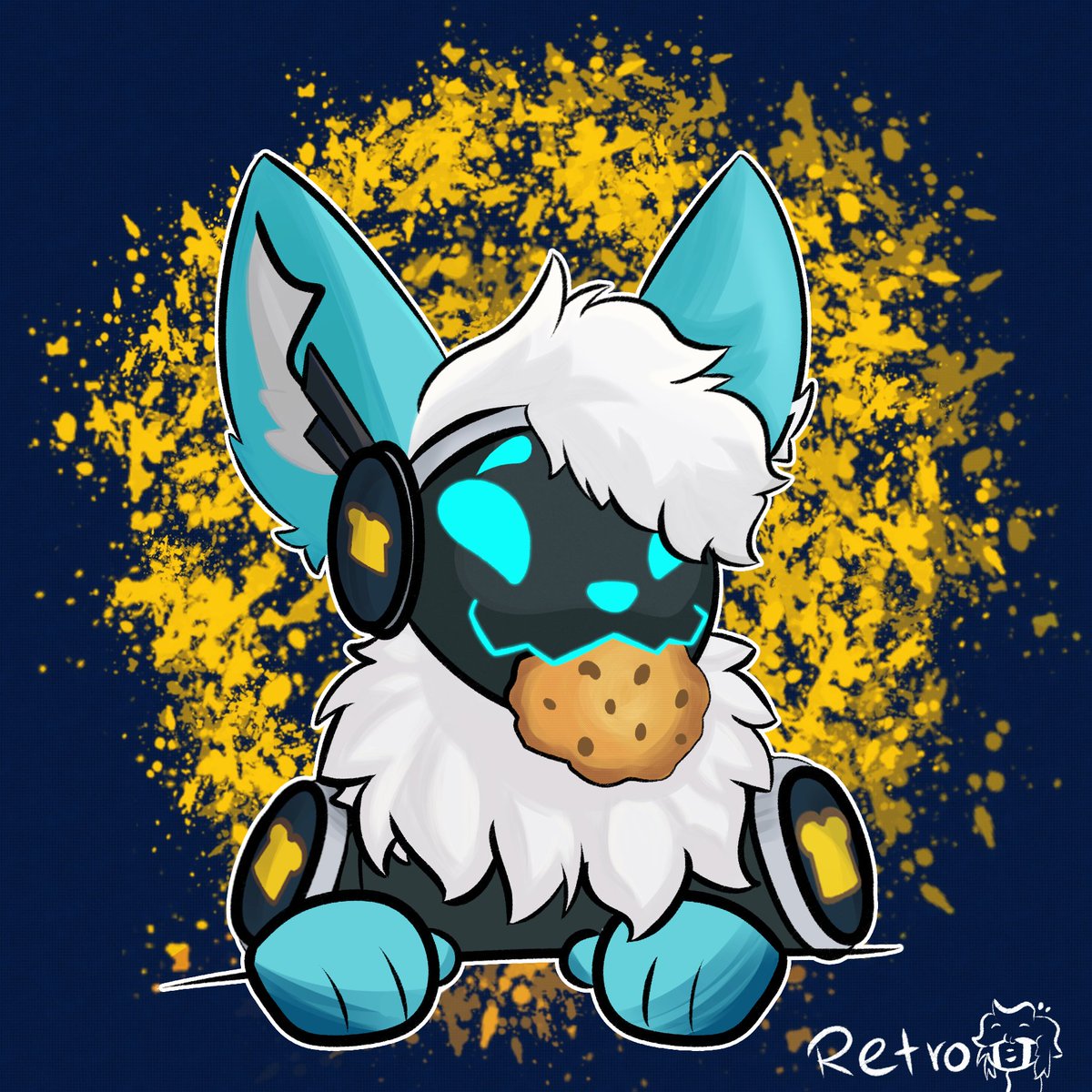 Retro90sss's tweet image. A commission for a little Toaster 
@Tukyte