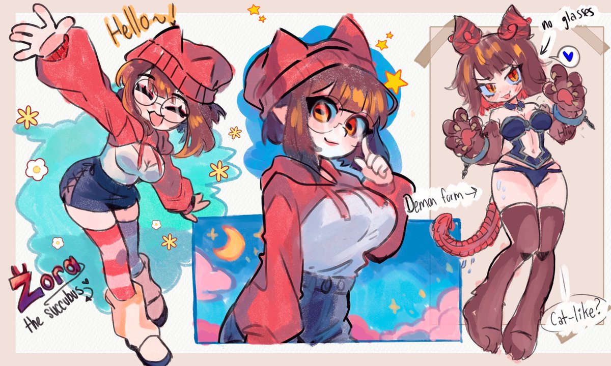 My beloved Zora! She is a succubus! 
quick sketch for #artfight2025 #artfight