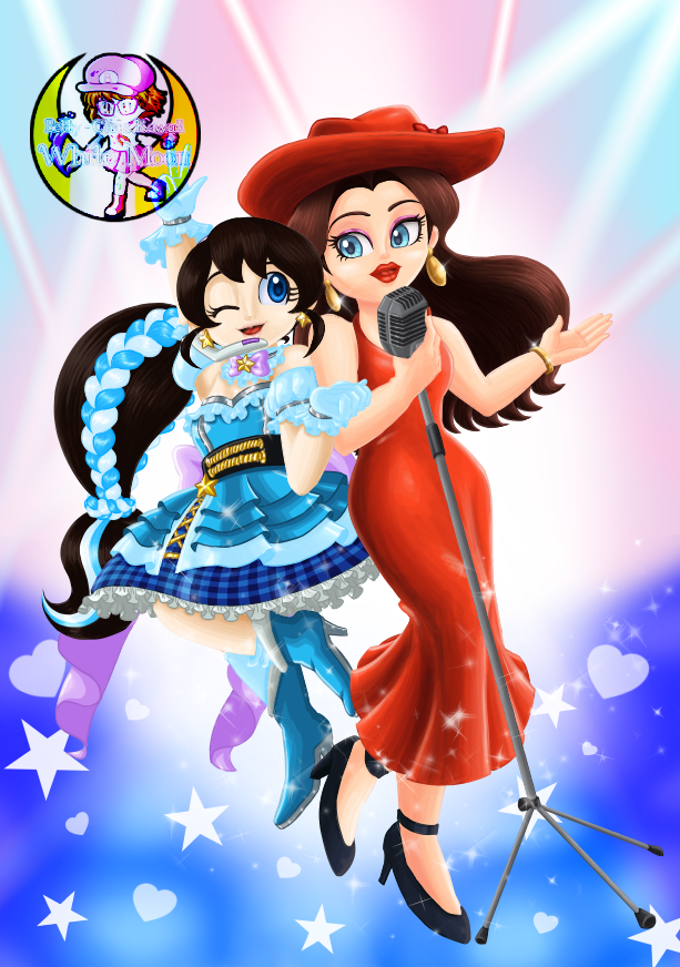 BettyKawaii16's tweet photo. My Fanart is ready, ready for DK Bananza. Nina singing along with Pauline together like Duo #idolsinger #pauline #DonkeyKongBananza #supermario #singing #Fanarts #art https://t.co/ViPA6jsLna