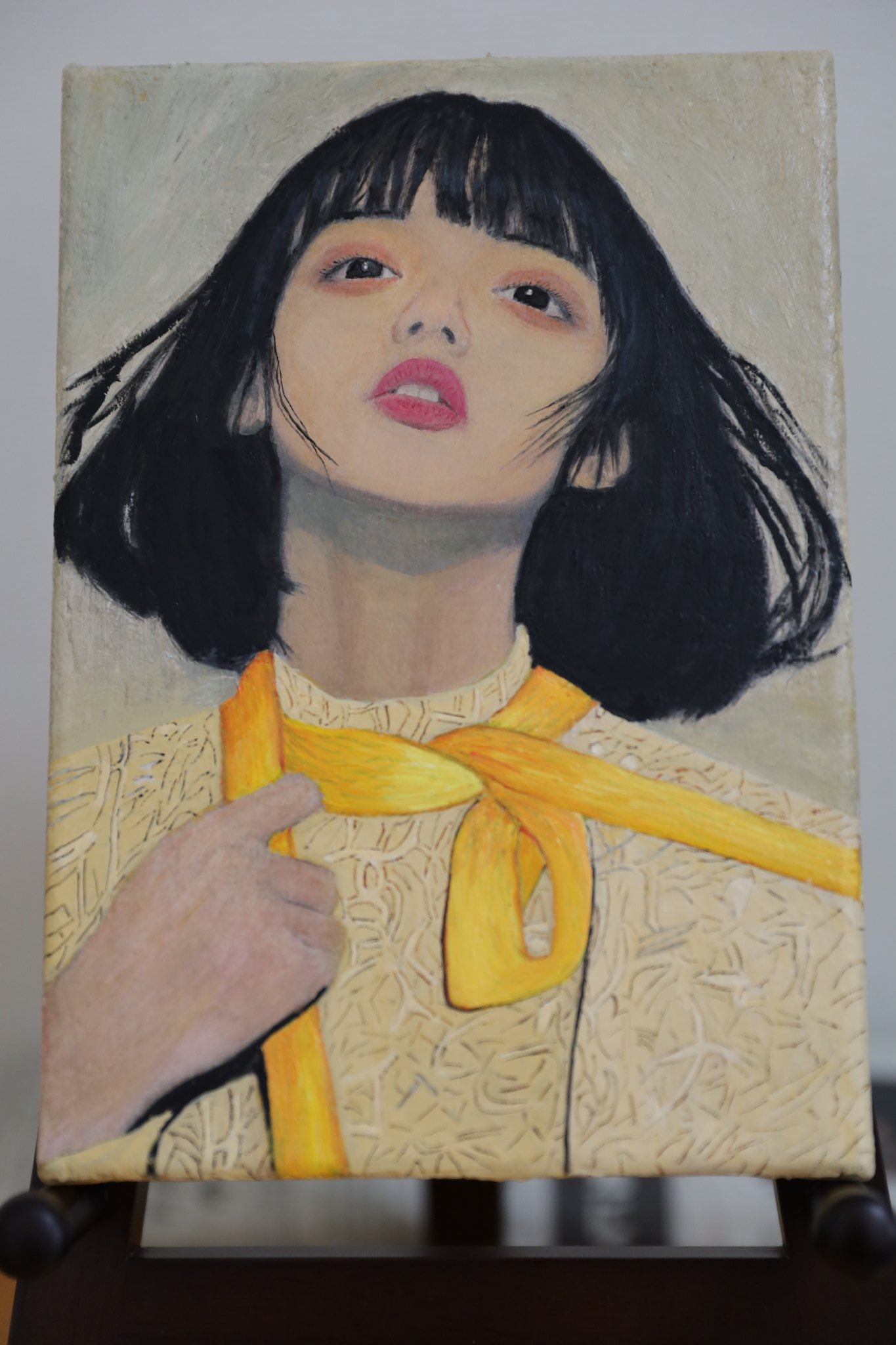 おれが描いた油絵！！ 薫風」S4 油彩 #川畑太 #油絵 #人物画 #横顔 #絵画 #oilpaint