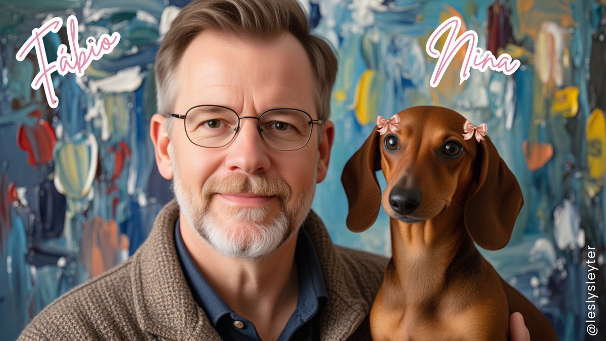 Dachshund de luz,  
Pelagem castanha,  
Brilho a pulsar.  

Corpo longo,  
Baixo e grácil,  
Olhos grandes,  
A brilhar.  

Orelhas caídas,  
Segredos a sussurrar,  
Atenção,  
Tranquilidade,  
Alma a encantar.  

Nina,  
Coração pequeno,  
Mas AMOR imenso.
        — Fábio e Nina