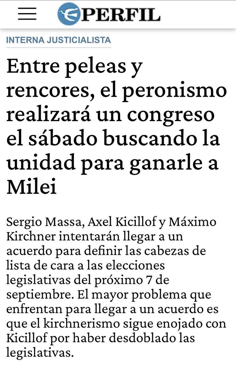 Mientras la casta se pelea por la lapicera, los bonaerenses sufren. No discuten cómo mejorar la vida de la gente, solo quién va primero en la lista. Son mezquinos y están desconectados de la realidad. En septiembre, se les acaba el cuento porque La Libertad AVANZA. VLLC! <a href="/JMilei/">Javier Milei</a>