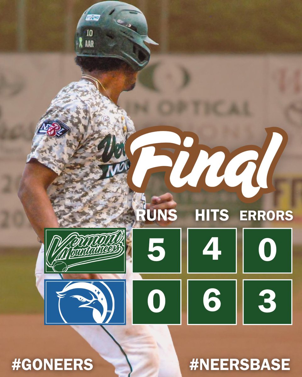 'Neers earn a shutout victory in game 1 of the double header!

Game ✌️ starts shortly!

#neersbase⚾️ | <a href="/TheNECBL/">The New England League</a>