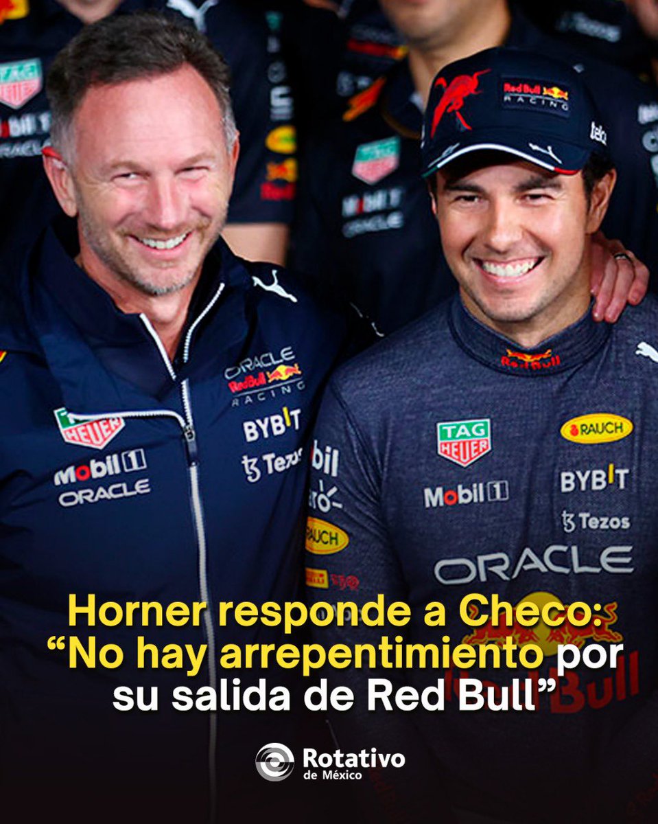 rotativodemex's tweet photo. Checo Pérez dice que Red Bull se arrepiente de su salida. Horner le responde: “No hay remordimientos”. Cadillac y Alpine estarían interesados en ficharlo para 2026.
#F1 #ChecoPérez #RedBull #ChristianHorner #CadillacF1 #DesdeElPaddock #GranBretañaGP #Alpine https://t.co/bO0HzclgKN