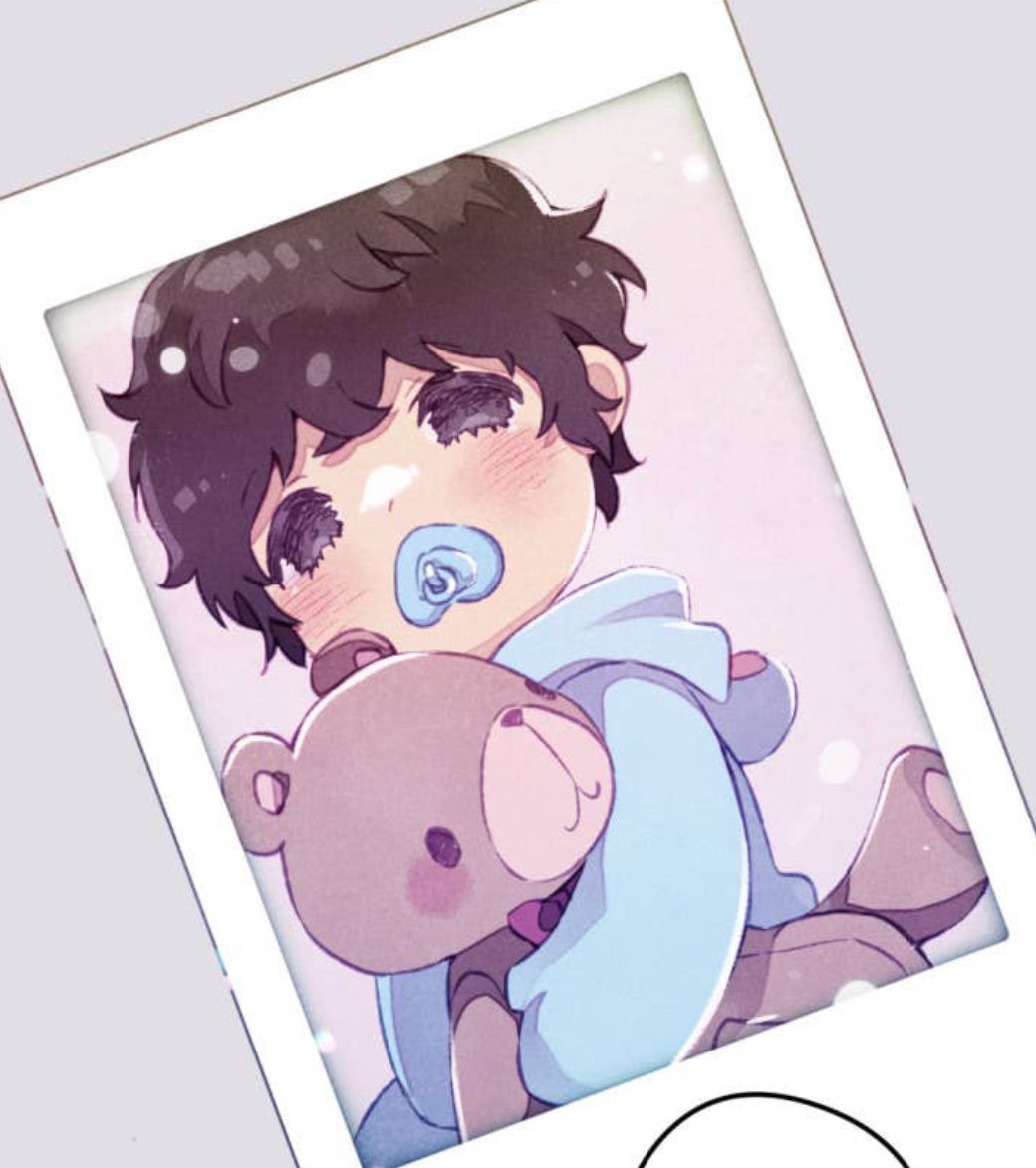 inmapollito's tweet image. Izumi as a baby ♥️ He's always liked bears (panel from the latest chapter of The Violinist and the Nerd).