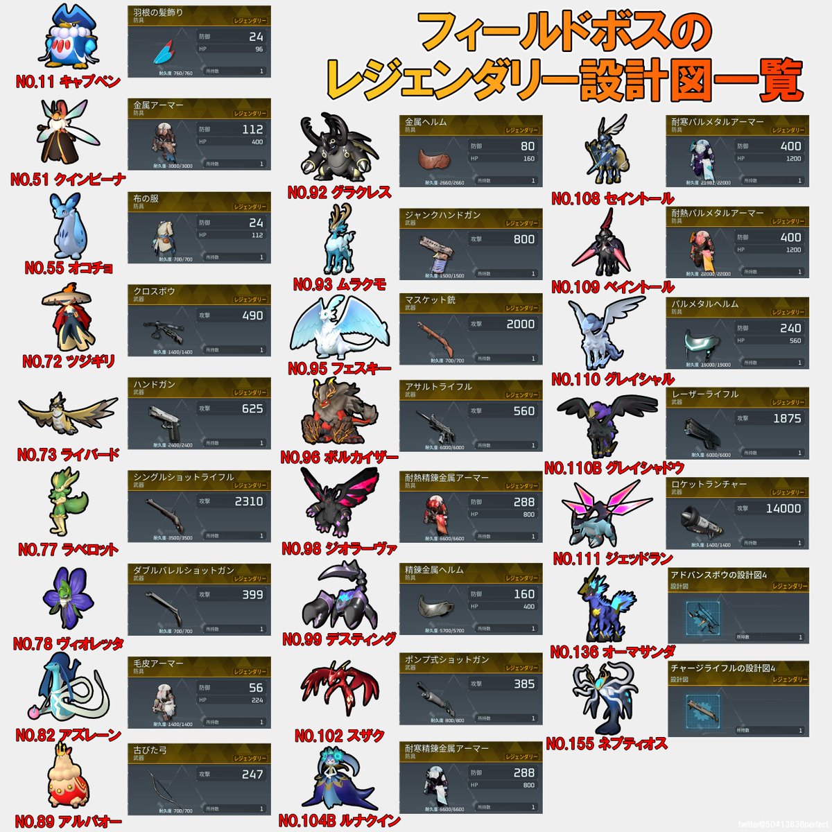 パルワールド OR Palworld) 火矢のクロスボウの設計図3