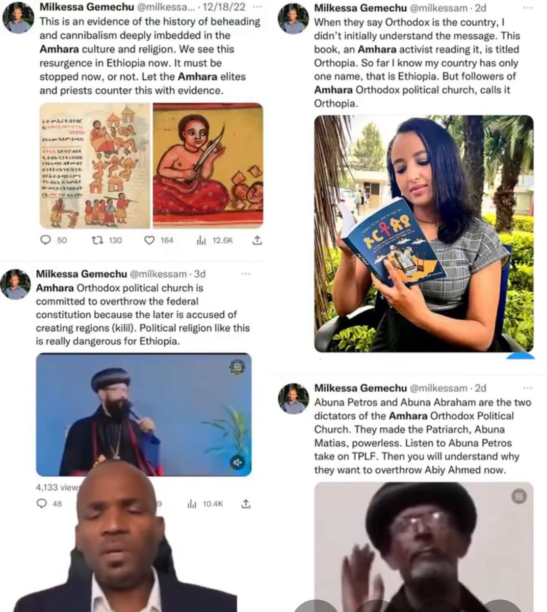 Ato <a href="/NeaminZeleke/">Neamin Zeleke</a> . When trying to build a better #Ethiopia , we can not use Ethno Racists who fuel violence against innocents. 

Proof about <a href="/milkessam/">Milkessa Gemechu</a> is abundant including in this tweet here
x.com/Ras__Naty/stat…