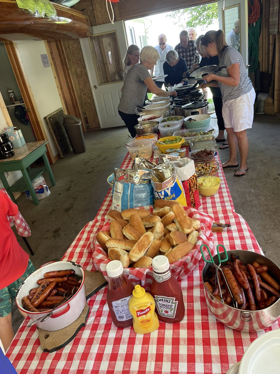 Epic annual Ronnevik pie table (and pot luck table).