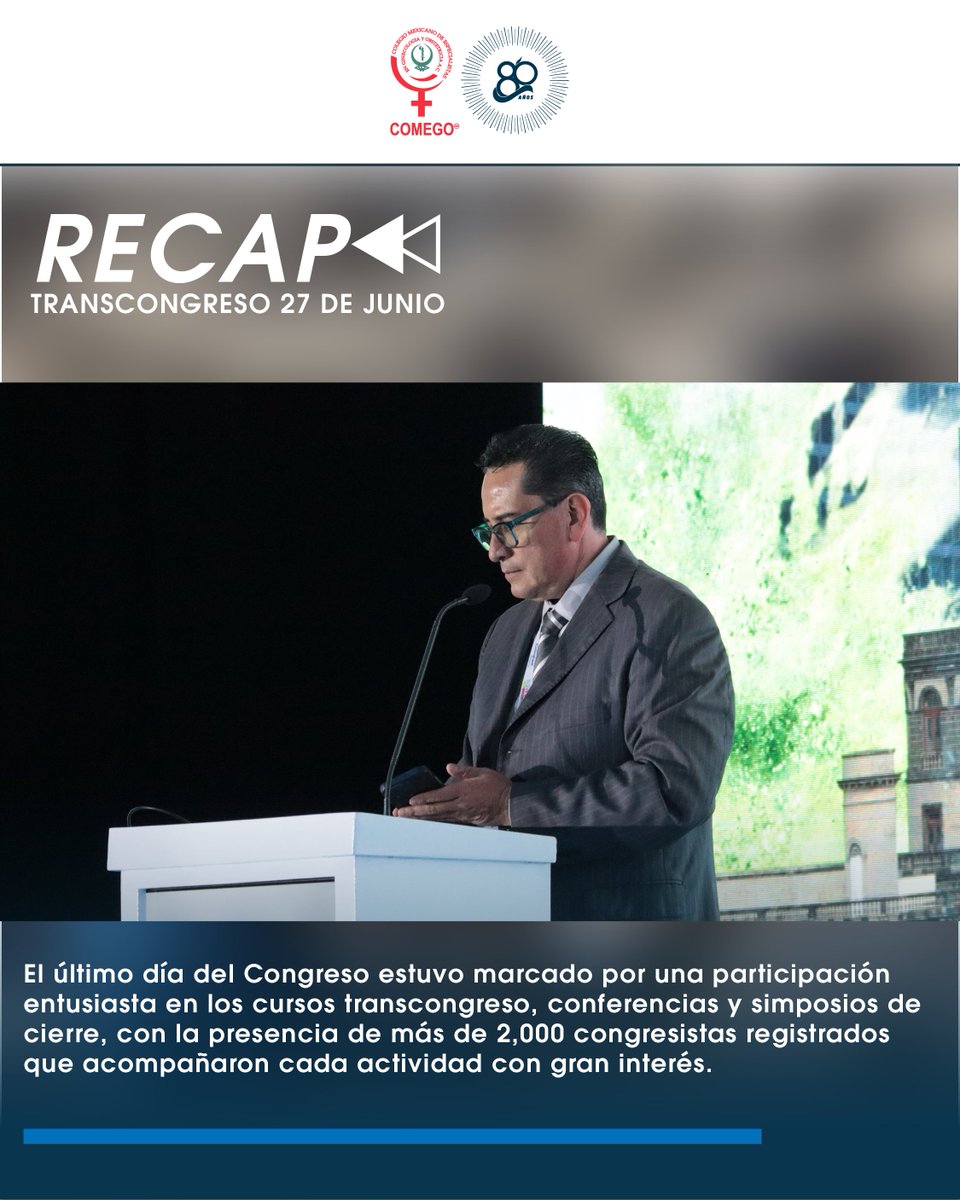 COMEGOAC's tweet image. El último día del Congreso estuvo marcado por una participación entusiasta en los cursos transcongreso, conferencias y simposios de cierre, con la presencia de más de 2000 congresistas registrados que acompañaron cada actividad con gran interés
Nos vemos en el 30 Congreso COMEGO!