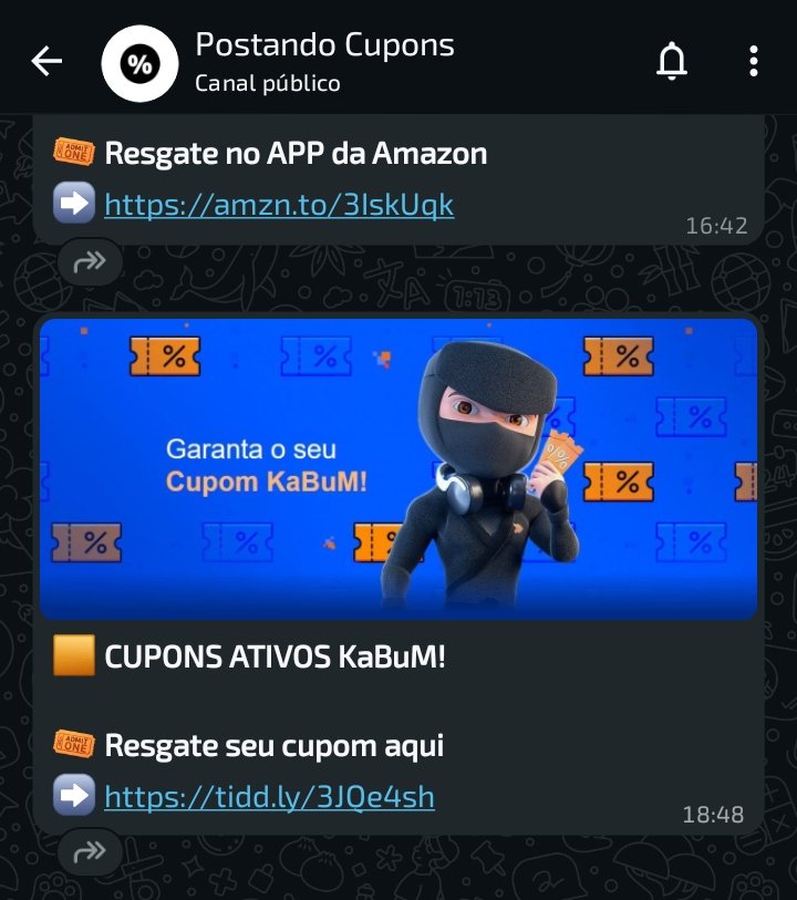 PostandoCupons's tweet image. 🟩 Benefícios do nosso canal no WhatsApp:

- O canal é exclusivo para cupons, benefícios e descontos!

- Diferente dos grupos, seu contato não fica visível. Com isso você têm mais privacidade, evitando que pessoas mal intencionadas e incovenientes entrem em contato com você por…