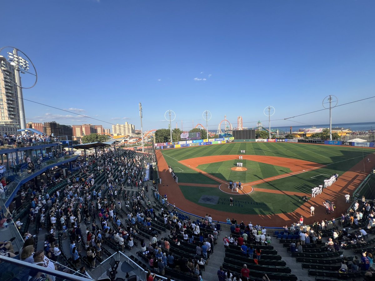 Johnny Gadamowitz (@johnnygwitz) on Twitter photo Right down the road from Nathan’s Famous, we’re ready for some 4th of July baseball in Brooklyn!
Subway Series, South Atlantic League edition. <a href="/BKCyclones/">Brooklyn Cyclones</a> & <a href="/HVRenegades/">Hudson Valley Renegades</a>.
Come hang on the radio! Right down the road from Nathan’s Famous, we’re ready for some 4th of July baseball in Brooklyn!
Subway Series, South Atlantic League edition. <a href="/BKCyclones/">Brooklyn Cyclones</a> & <a href="/HVRenegades/">Hudson Valley Renegades</a>.
Come hang on the radio!