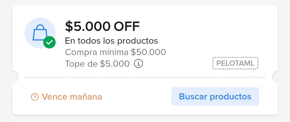 NUEVO CUPÓN DE MERCADO LIBRE!!!
PARA TODOS 🥳

De $5.000
Código: PELOTAML

Compra mínima $50.000