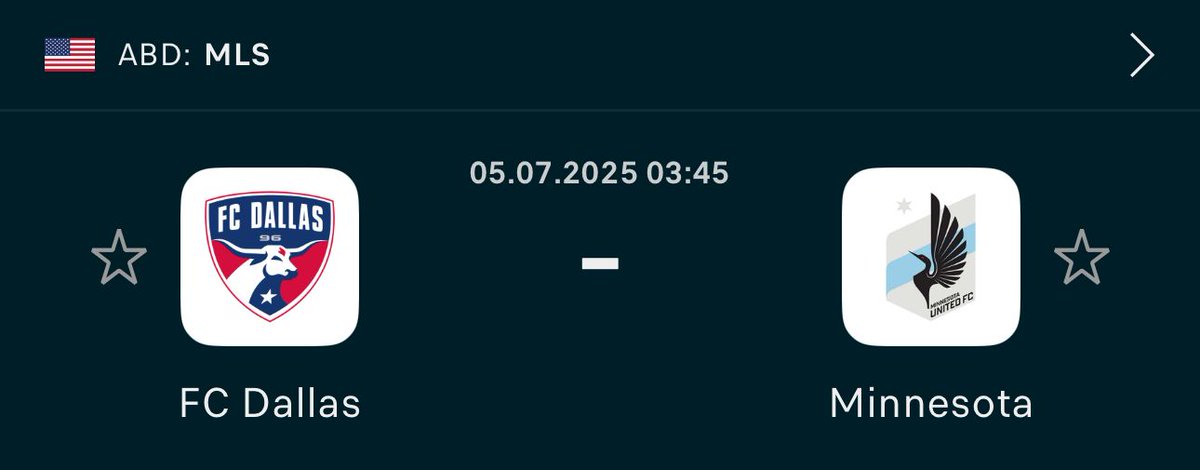 🇺🇸  MLS
⚽ FC Dallas - Minnesota United
📅 05.07.2025 03:45

🥇 KG Var
🥈 2.5 Üst
💣 1-2 | 2-1 Skor

#iddaa #LiveBet #inplay #iddaatahmin #tahmin #bahis #kupon #canlıbahis #live #nesine #orananaliziyap #orananalizi