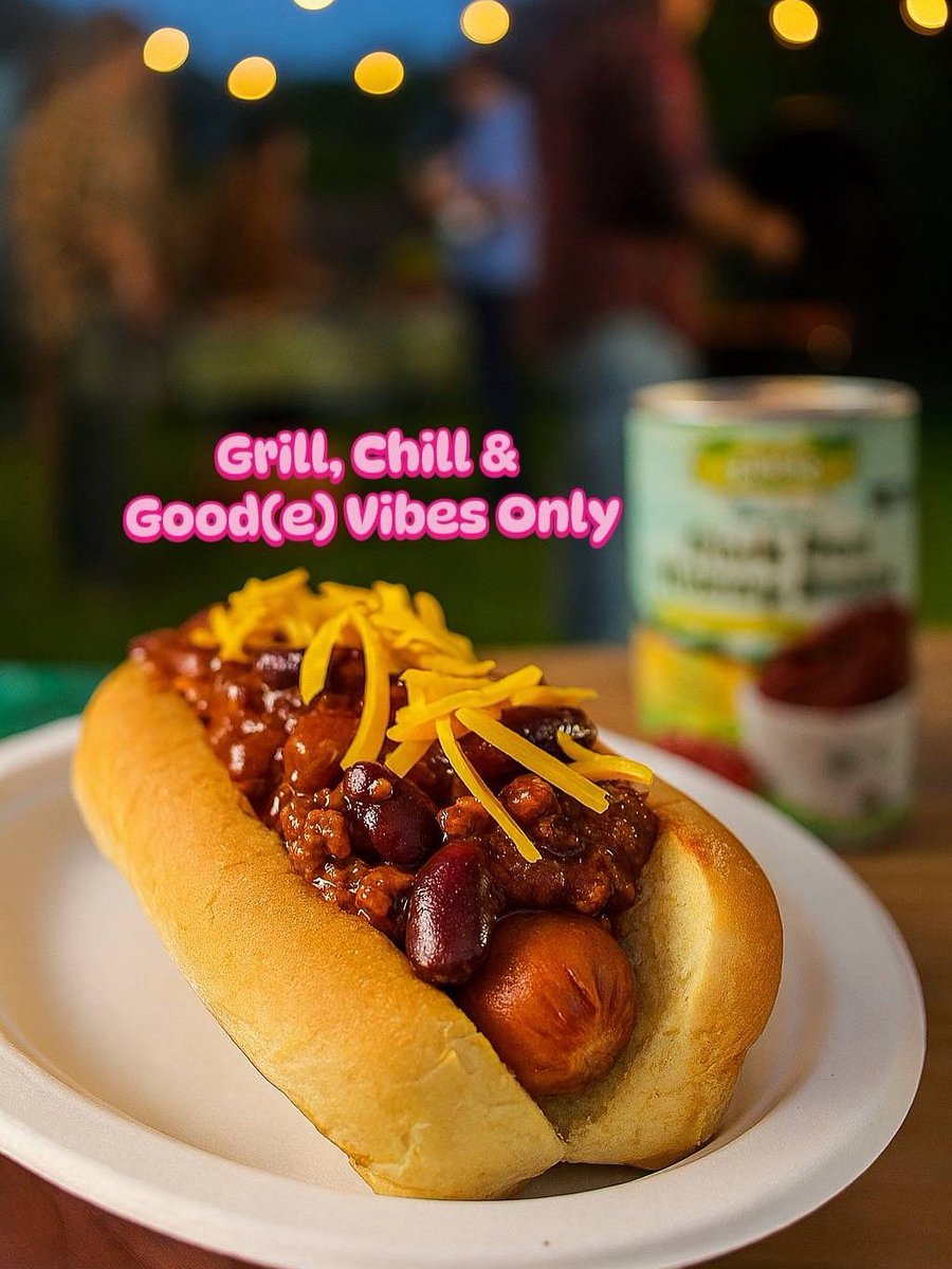 goodefoodsfam's tweet image. Kidney Bean Chili Dogs > Fireworks. There, we said it. 🇺🇸🌭
Make this Kidney Bean Chili Dog just like we did:
🥄 Sauté ½ chopped onion + 2 garlic cloves in oil
🌶 Stir in 1 can Goode Foods Dark Red Kidney Beans (drained),
•½ lb ground beef, 1 tbsp chili powder, 1 tsp cumin
🍅…