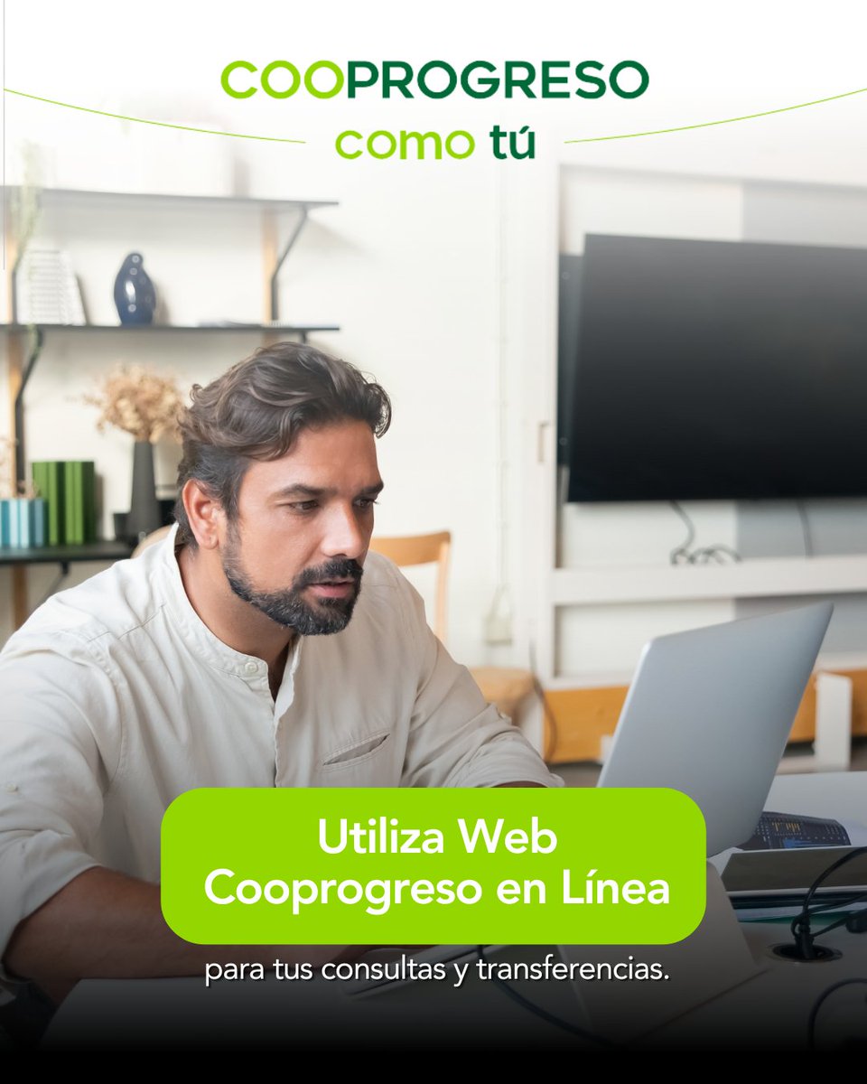 Con Web Cooprogreso en Línea realiza tus transferencias de forma ágil y segura, desde cualquier lugar y en todo momento, sin realizar filas.

#Cooprogreso #ComoTú