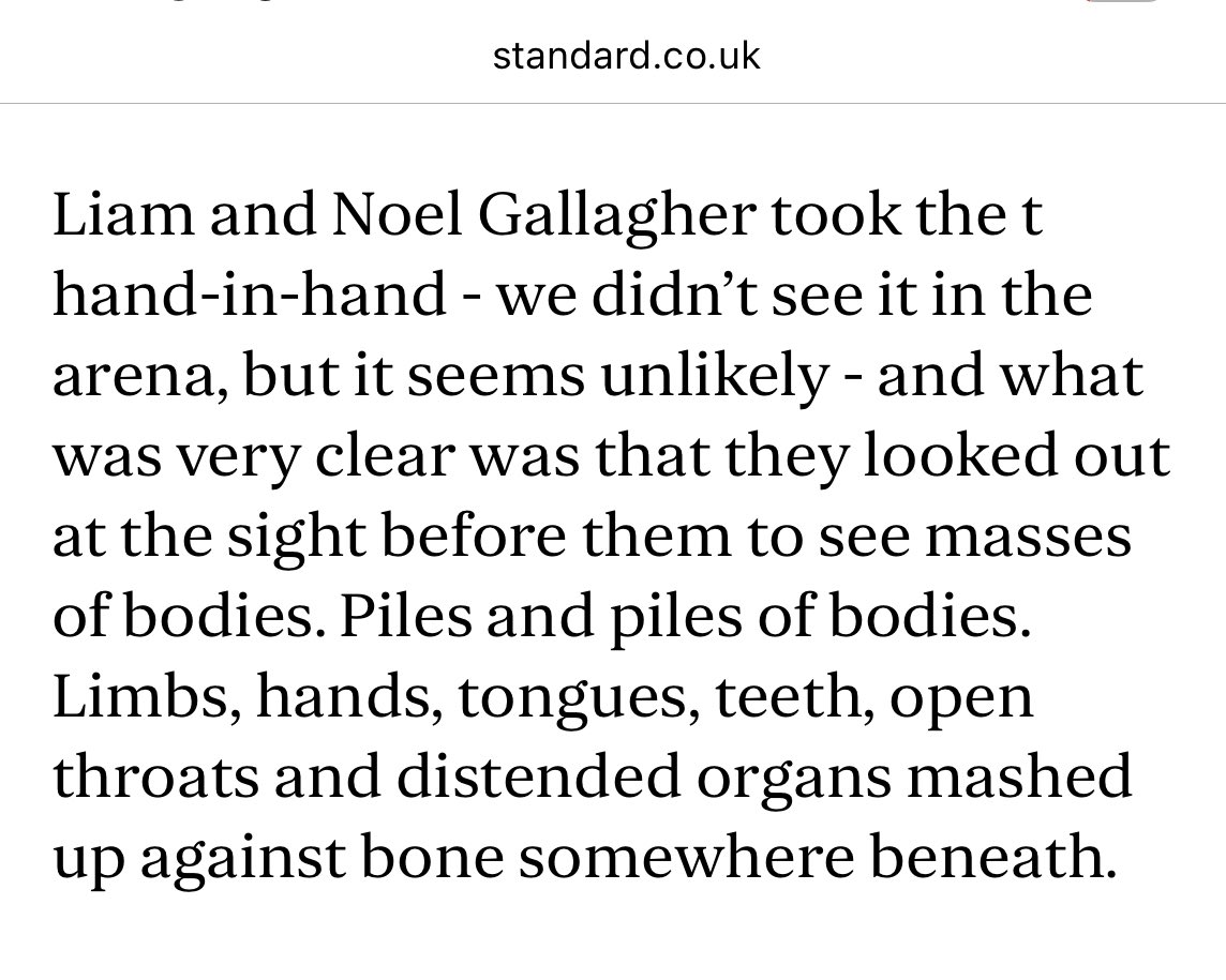 RobTemple101's tweet image. What on earth is this writer going on about in this Oasis gig review?