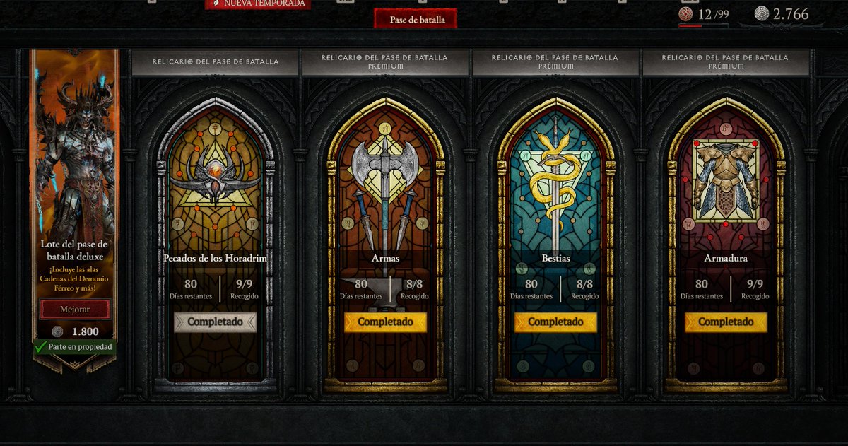 #DiabloIV 
Relicario completado
Empezar con 99 te acelera mucho ^^
Ya tenéis vuestra cabra? ^^