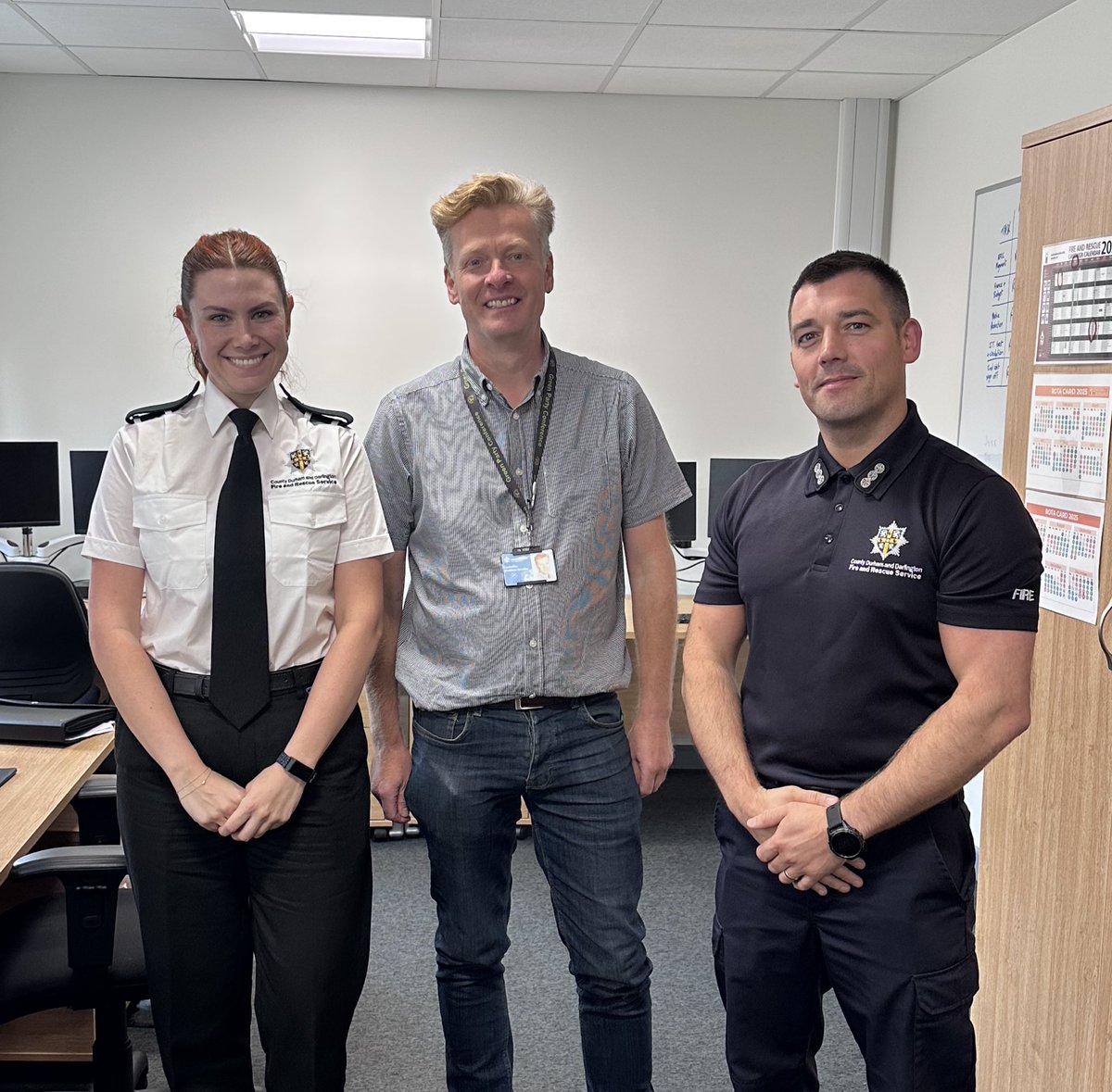 📗Matthew Snedker (@matthewsnedker) on Twitter photo Thanks to Eilish Thornton and Billy McAloon who gave me a
tour of <a href="/CDDFRS/">County Durham & Darlington Fire & Rescue Service</a> Station.
We talked about the challenges that the service meets on a daily basis.
I have nothing but admiration for the work the whole team do to keep us safer at every hour of the day and night. Thanks to Eilish Thornton and Billy McAloon who gave me a
tour of <a href="/CDDFRS/">County Durham & Darlington Fire & Rescue Service</a> Station.
We talked about the challenges that the service meets on a daily basis.
I have nothing but admiration for the work the whole team do to keep us safer at every hour of the day and night.