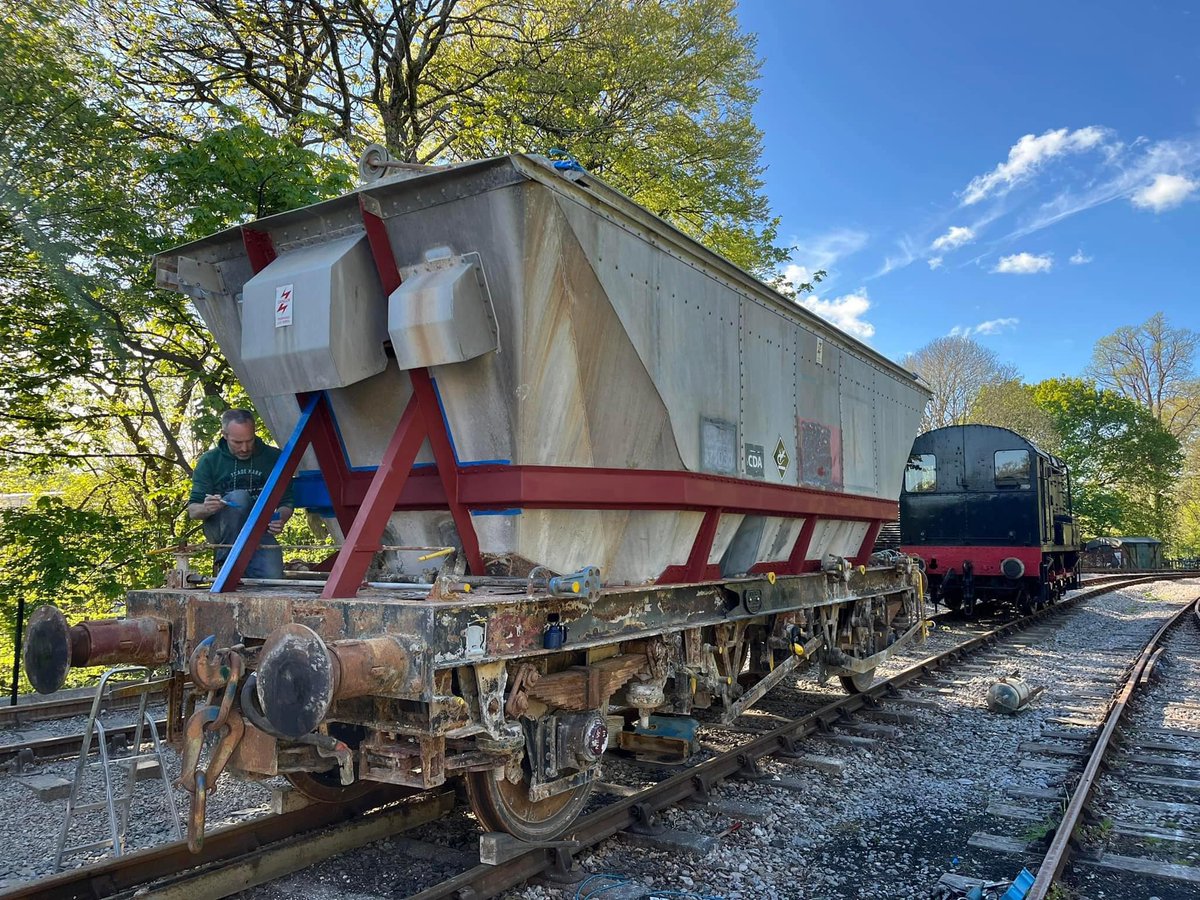 The next few working sessions on 375030 were mainly removing rust, clay and parts to then prime and paint ECC blue! 

At this point we were getting very excited for graphics and the reveal on the 11th August 2024, a year since the CDAs withdrawal from the mainline.