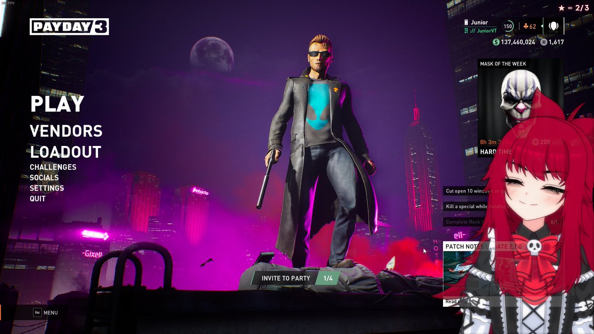 Home from work, let's do some heisting! twitch.tv/junior_vt