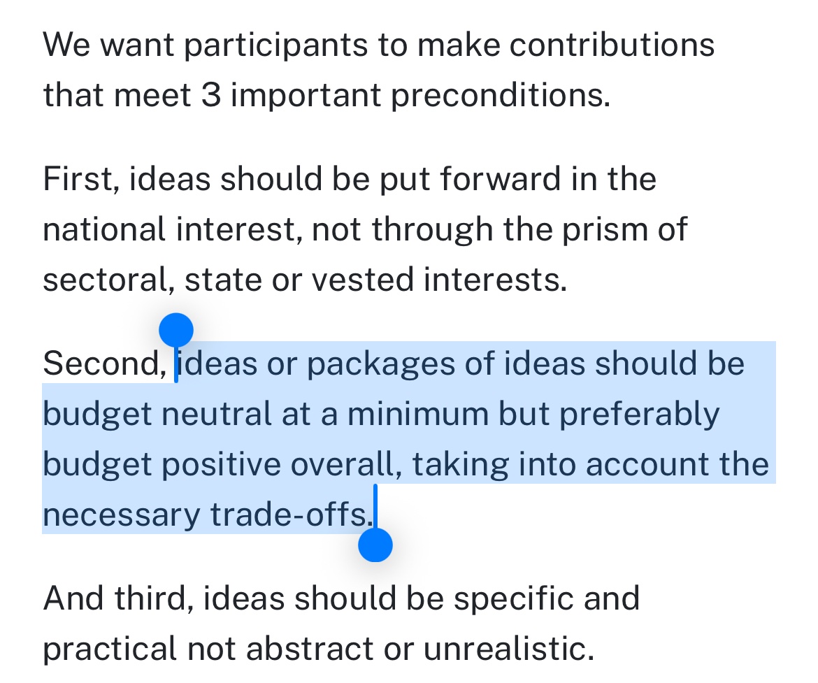 tobyeggleston's tweet image. PM yesterday on people putting forward ideas for tax reform: “We’re not saying these are the conditions you can put them up”.
Treasurer 2 weeks ago: Here are the 3 pre-conditions you need to satisfy before we will consider them.